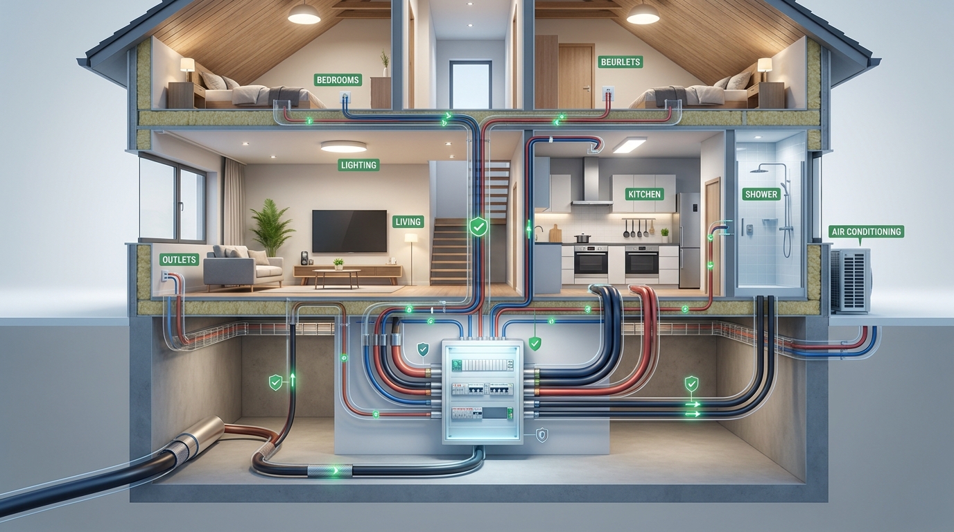 Cabos elétricos utilizados em instalações residenciais