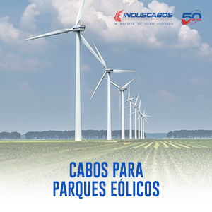 Imagem destacada do post Parques eólicos: desafios elétricos e mecânicos dos cabos