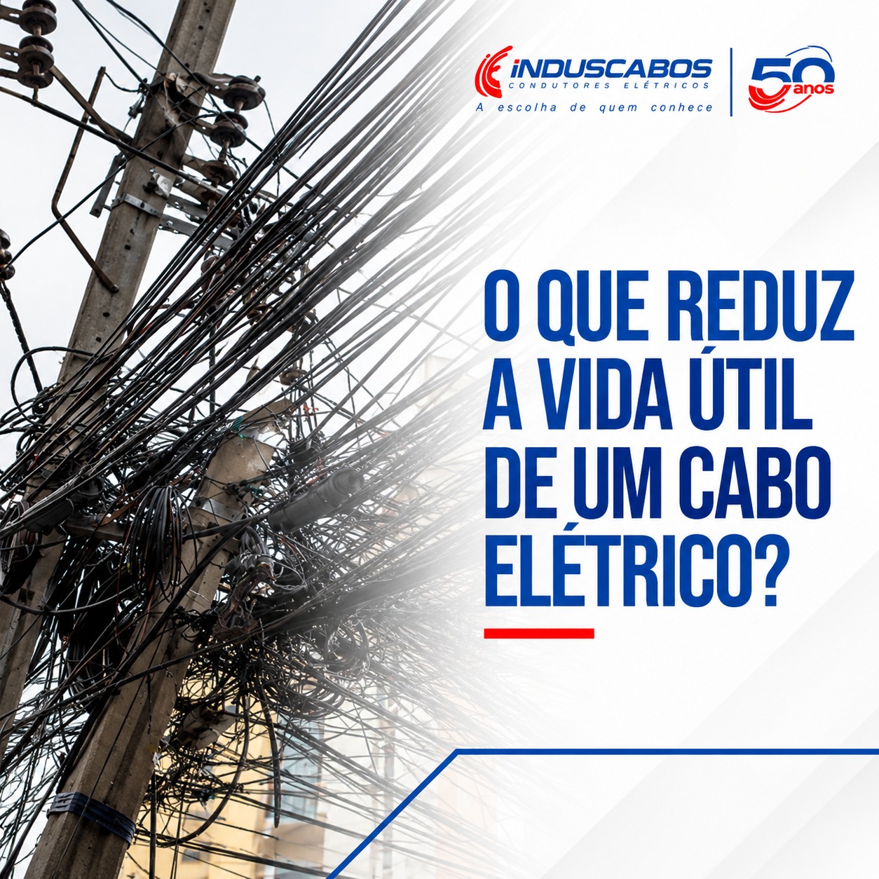 Imagem destacada do post Vida útil de cabos elétricos: o que reduz a durabilidade
