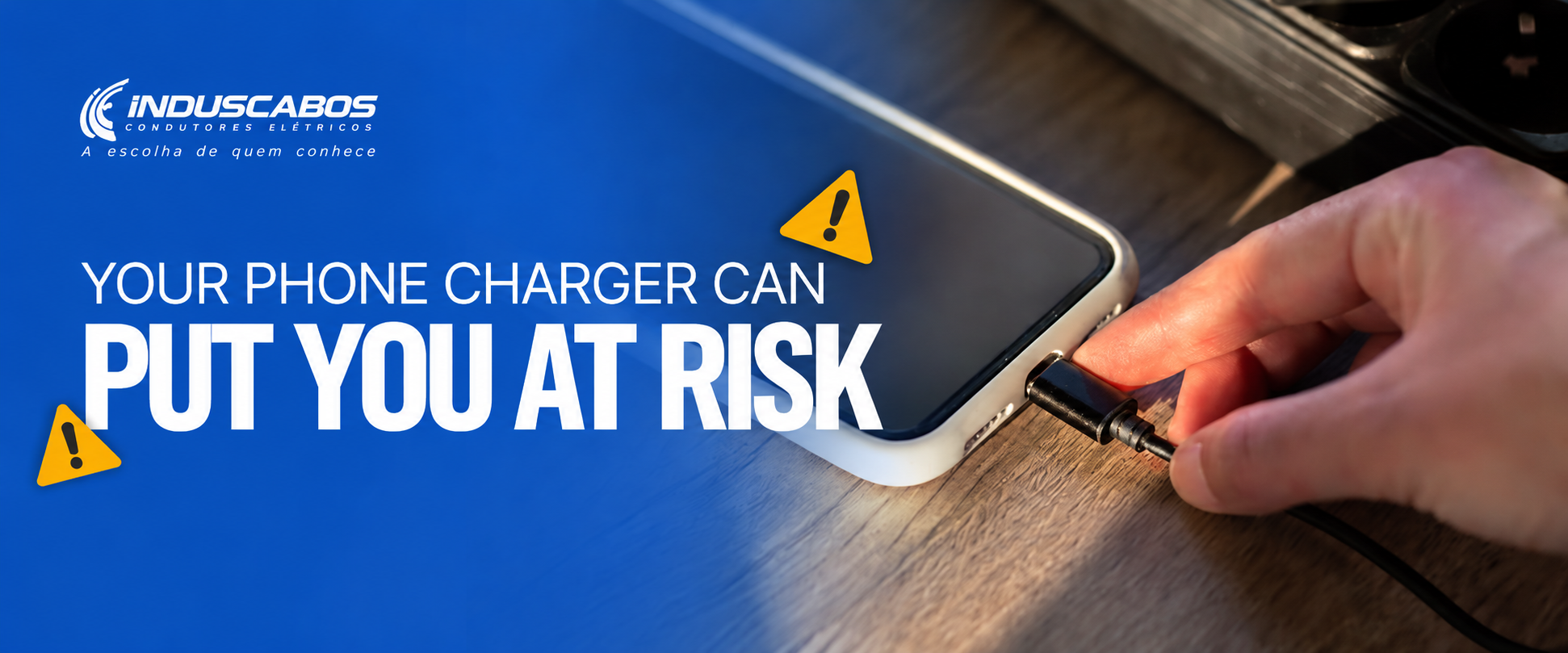 Post banner: Cell phone charger: how cable and charger quality affects electrical safety