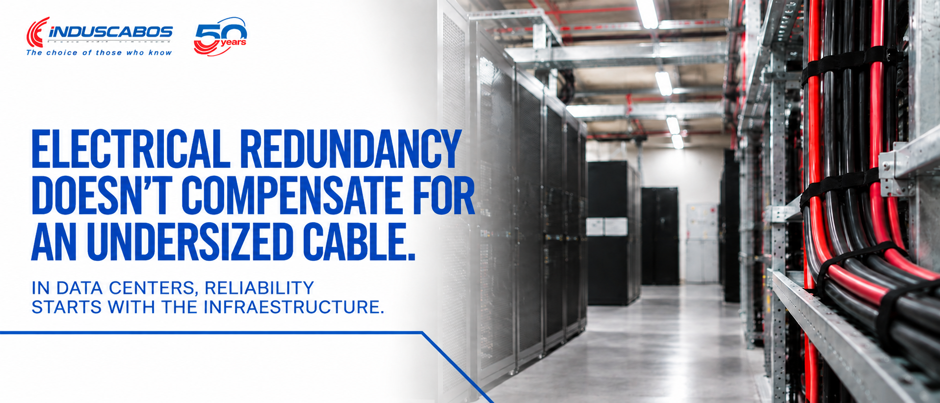 Post banner Cable sizing in Data Centers: why electrical redundancy does not compensate for an undersized cable