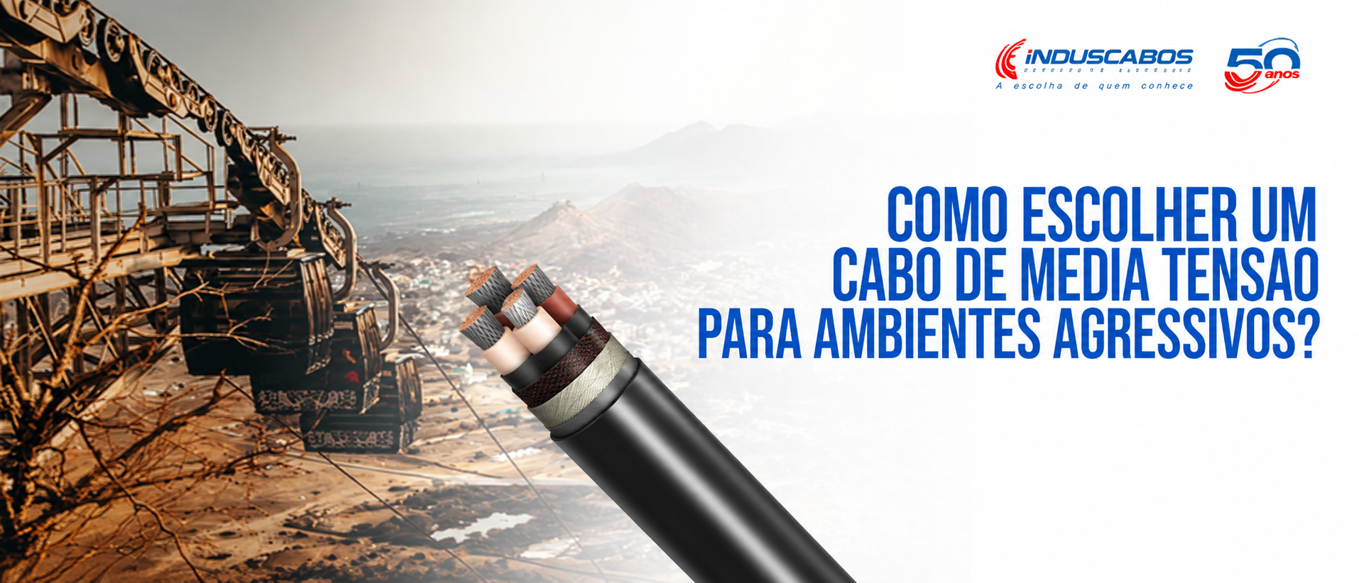 Banner do post Como escolher cabo de média tensão para ambientes agressivos